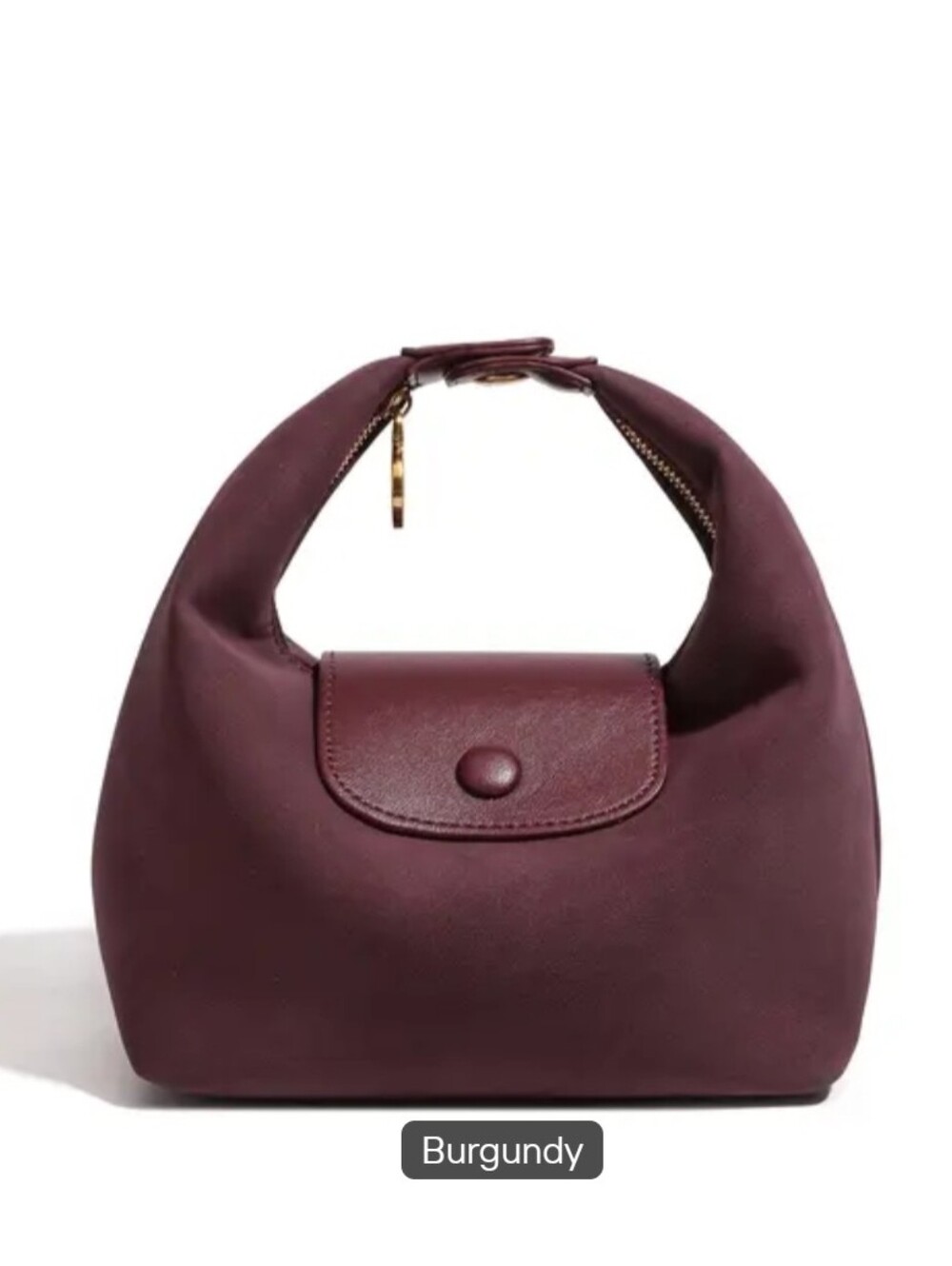 Burgundy Women's Top-Handle Shoulder Bag